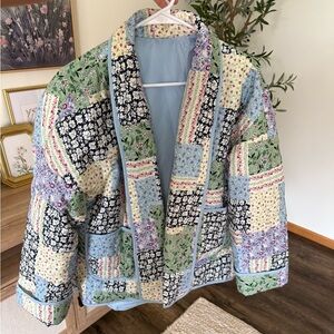 Floral Patchwork Quilted Women's Jacket
